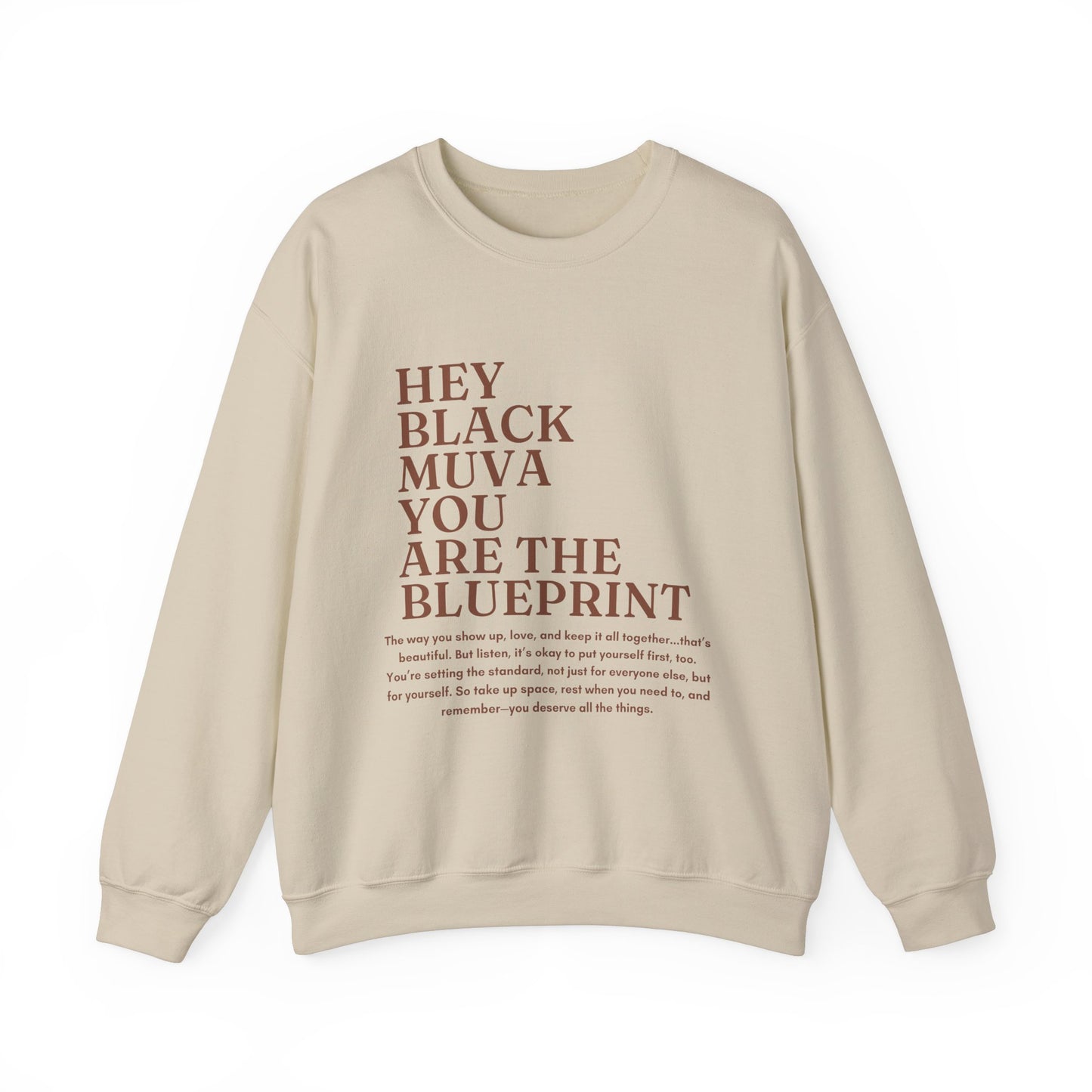 You Are The Blueprint Empowering Crewneck Sweatshirt for Moms